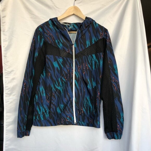 90’s style multicoloured windbreaker teal  animal - Picture 15 of 15